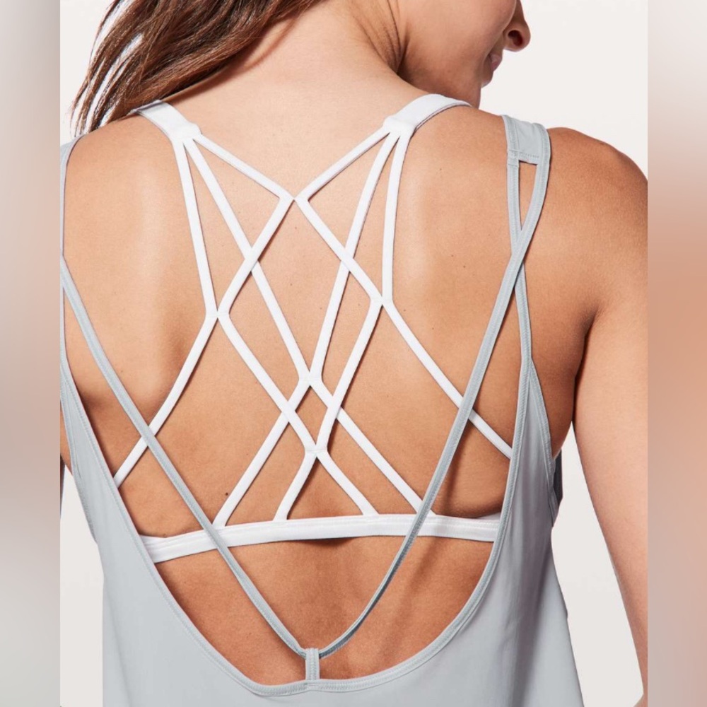 Lululemon Let It Slip Lightweight Tank in Dark Grey - Size 10